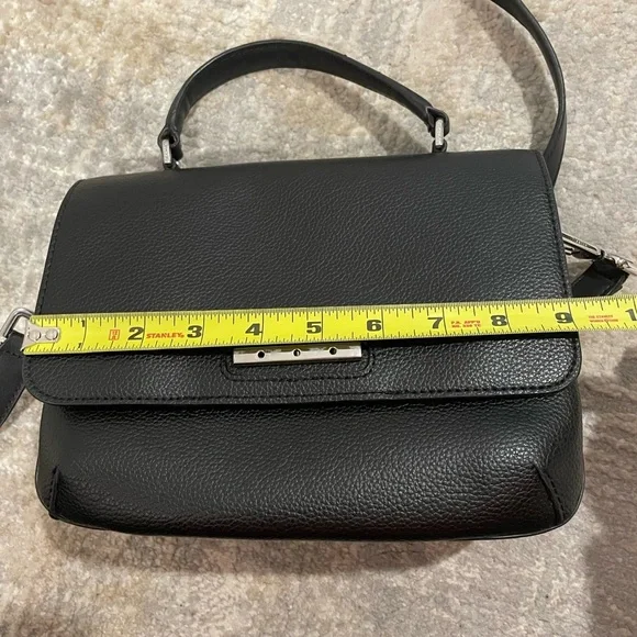 Calvin Klein Top Handle Small Crossbody Purse Handbag Black Bag - Picture 11 of 15